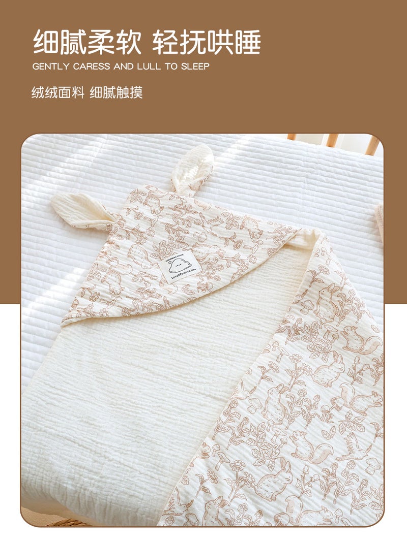 Cotton Gauze Cushion Cotton Newborn Baby Package Baby Supplies Bath Towel Hooded Newborn Package - Image 5